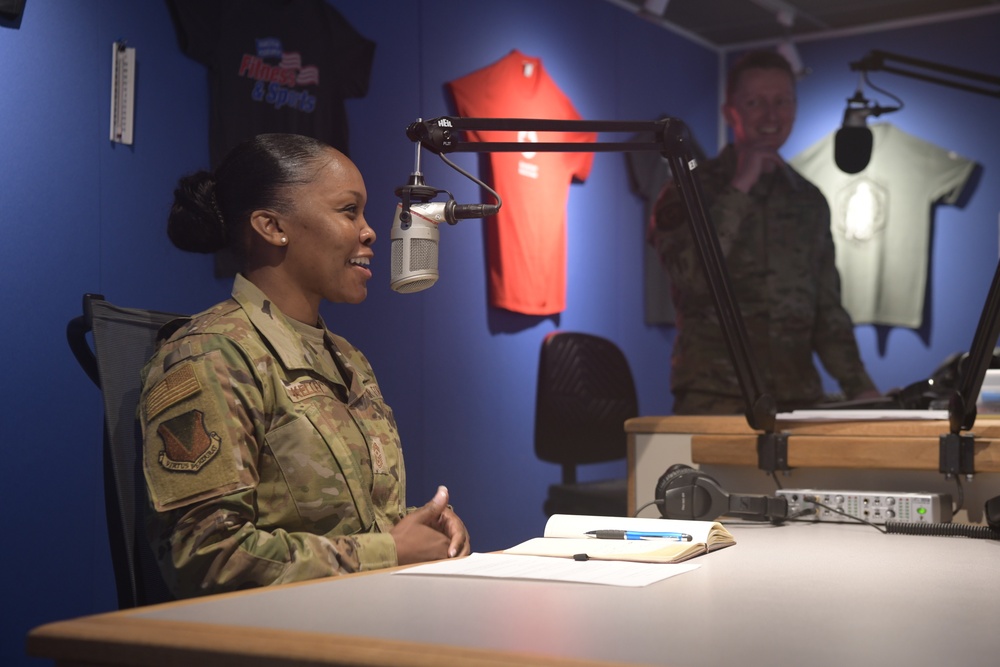 Chief Kelley in studio at AFN Kaiserslautern