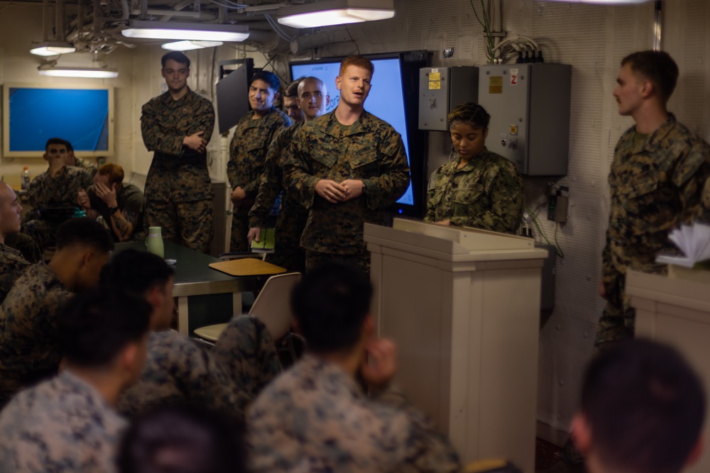 Corporals Course Embarked on USS Tripoli