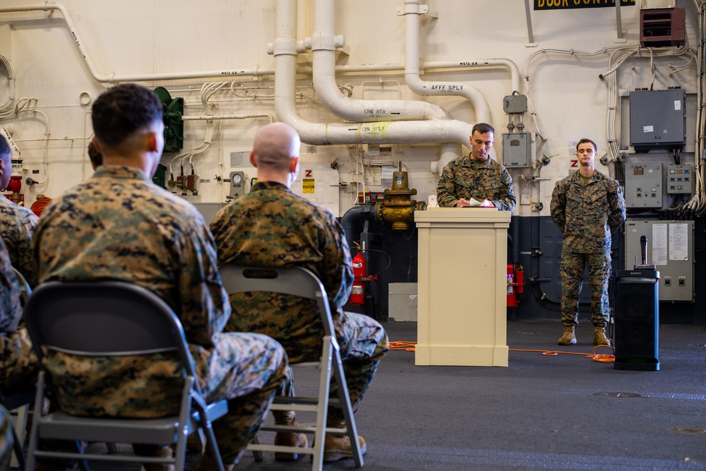 Corporals Course Embarked on USS Tripoli