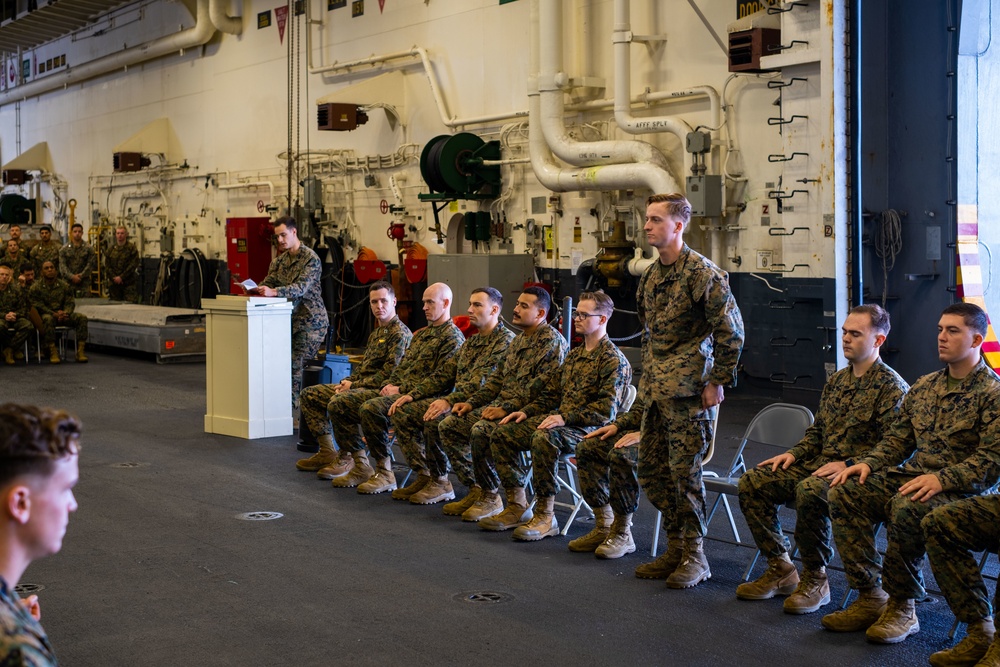 Corporals Course Embarked on USS Tripoli