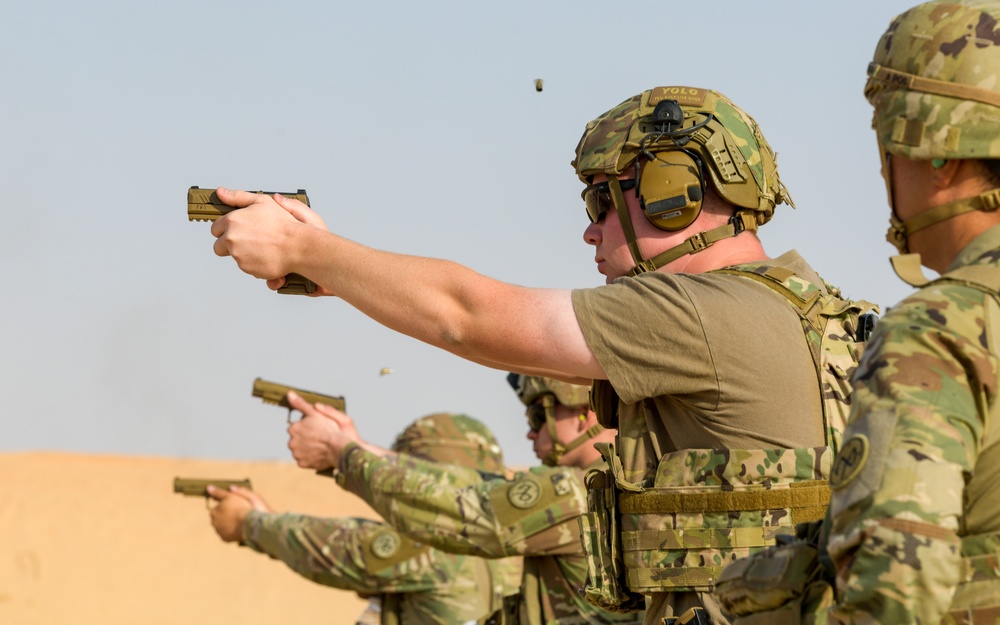 378th ESFS and TF Americal joint weapons training