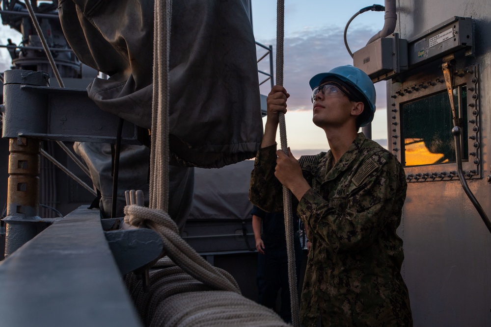 USS Carl Vinson (CVN 70) Sailor Conducts Routine Operations