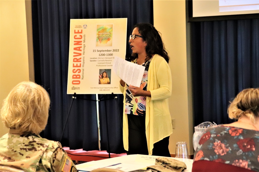 Scenes of Fort McCoy's 2022 National Hispanic Heritage Month observance