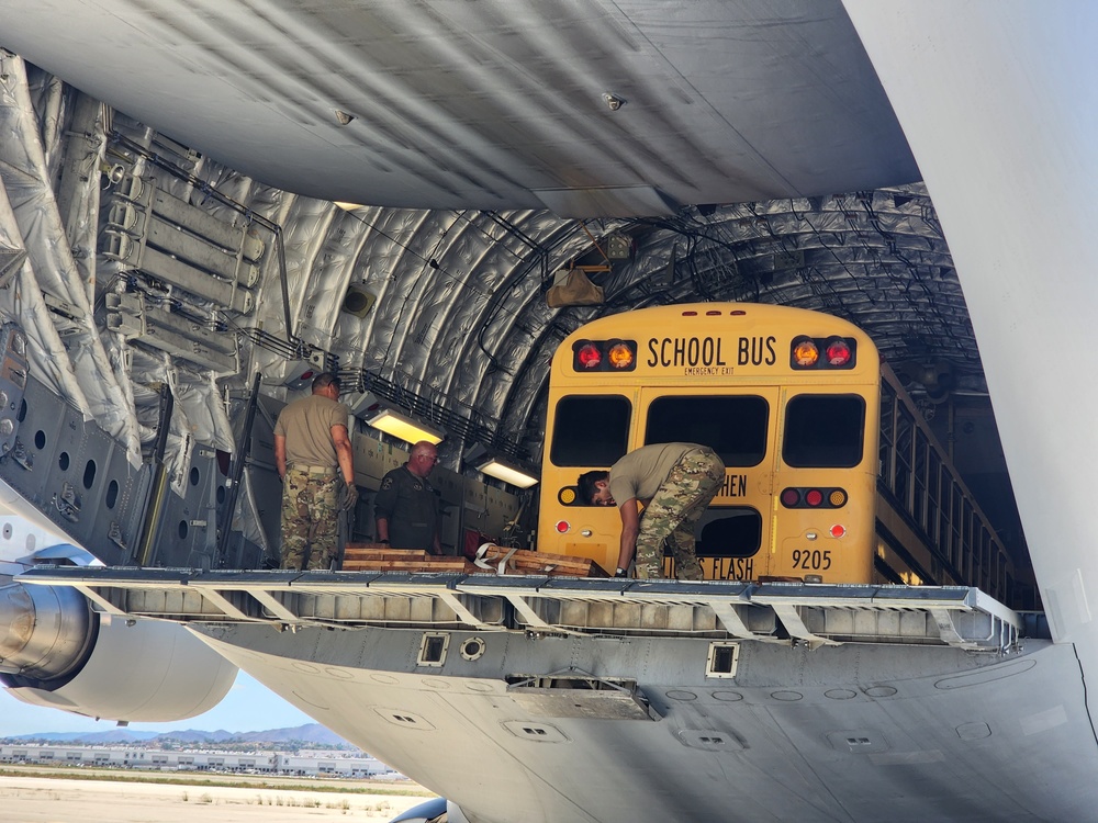 C-17 Prepares to Deliver School Buses