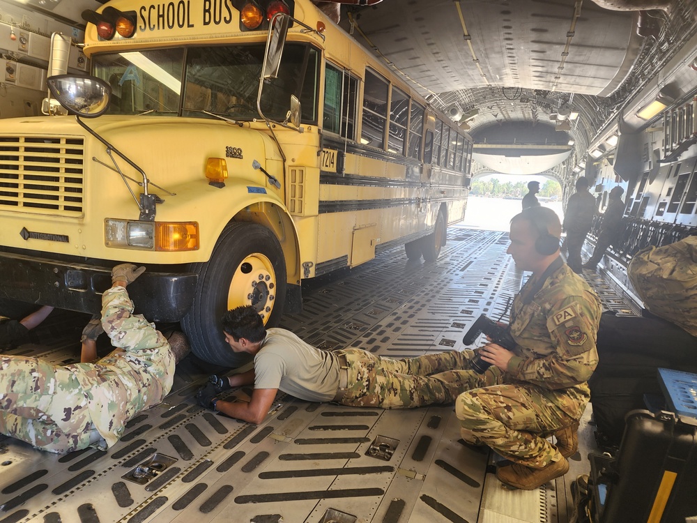 C-17 Prepares to Deliver School Buses