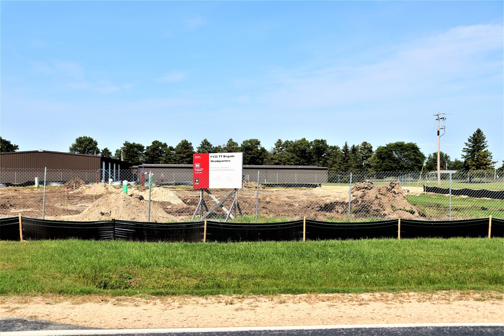 September 2022 construction operations for $11.96 million transient training brigade headquarters at Fort McCoy