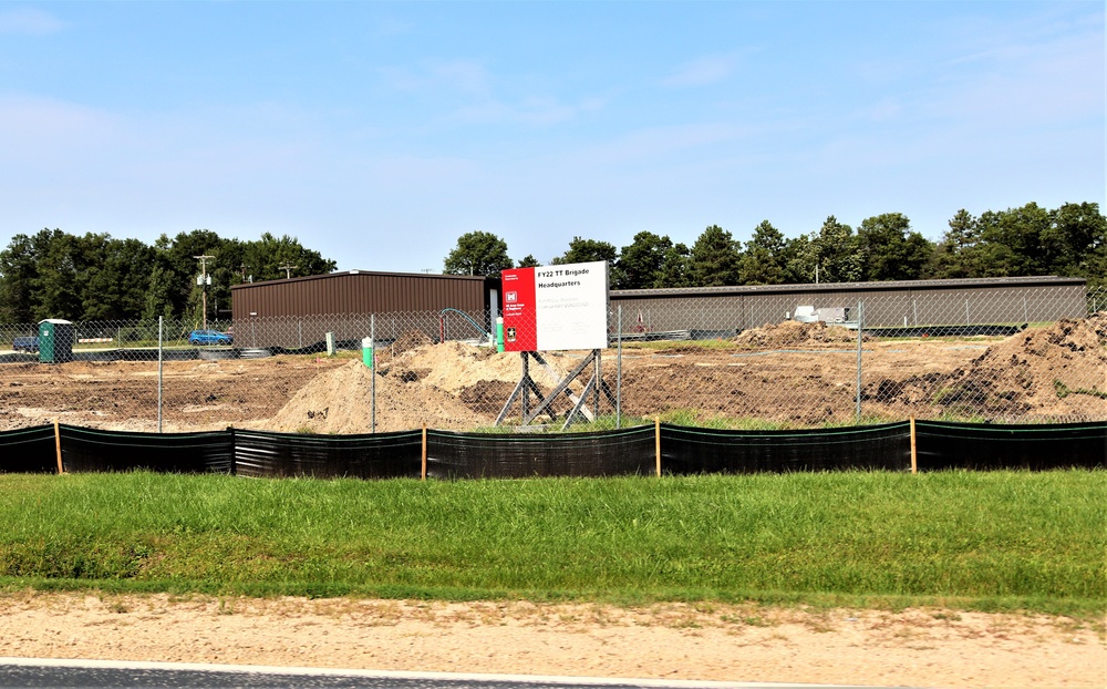 September 2022 construction operations for $11.96 million transient training brigade headquarters at Fort McCoy