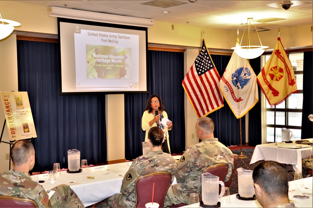 Scenes of Fort McCoy's 2022 National Hispanic Heritage Month observance