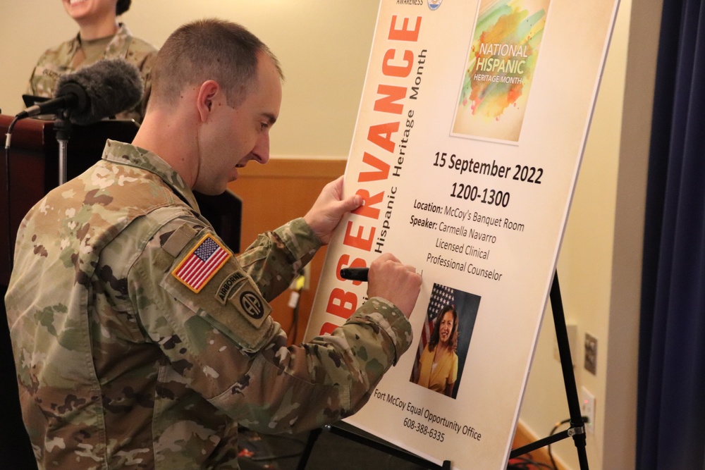 Scenes of Fort McCoy's 2022 National Hispanic Heritage Month observance