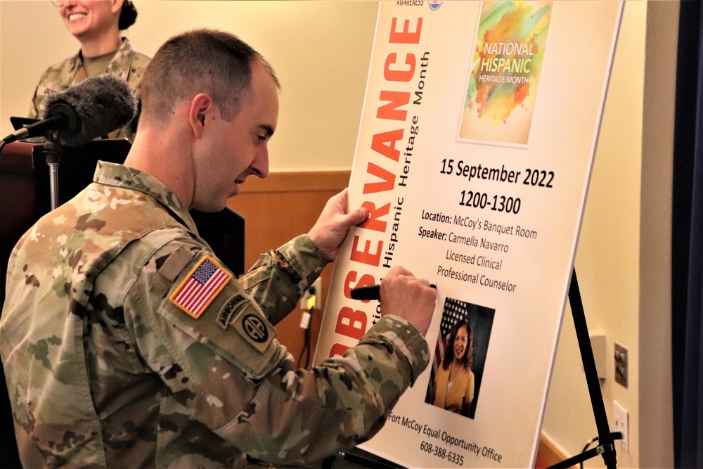 Scenes of Fort McCoy's 2022 National Hispanic Heritage Month observance