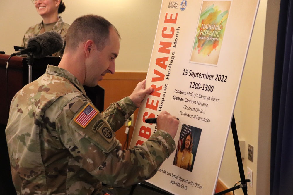 Scenes of Fort McCoy's 2022 National Hispanic Heritage Month observance