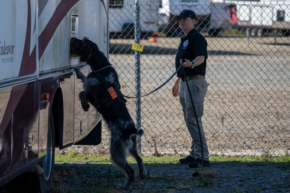 4th SFS, TSA conduct K-9 training exercise