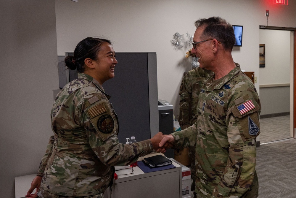 CMSSF Towberman connects with CFSCC Guardians and Airmen