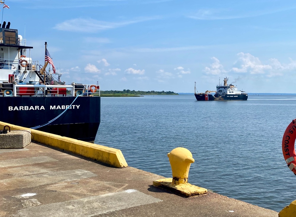 Coast Guard Cutter Joshua Appleby arrives at Sector Mobile