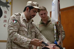 U.S. Airmen teach Kuwait Army firefighters life-saving techniques