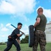 Japanese Security Guards train with OC spray
