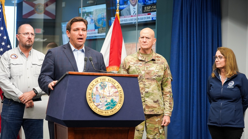 Florida Governor Ron DeSantis Holds Press Briefing