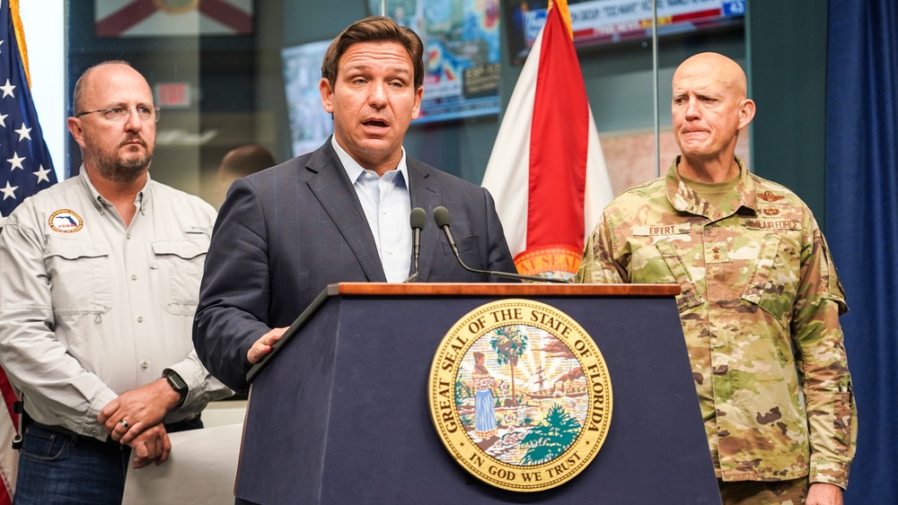 Florida Governor Ron DeSantis Holds Press Briefing