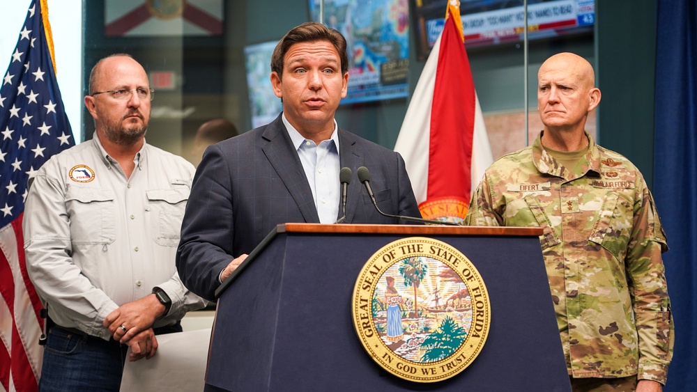 Florida Governor Ron DeSantis Holds Press Briefing