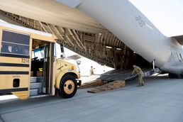 349th Air Mobility Wing delivers buses to Haiti