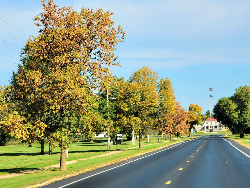 Fall Colors and the American Flag at Fort McCoy