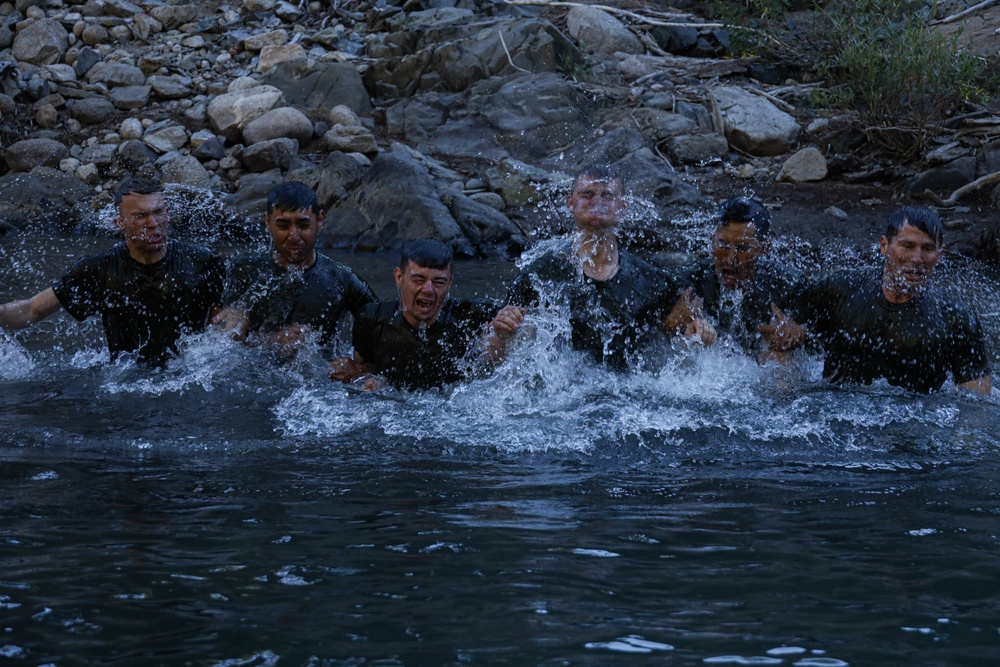 2nd Bn., 1st Marines practice river crossing techniques