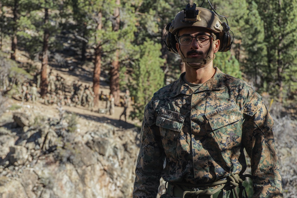 2nd Bn., 1st Marines zipline across gorge