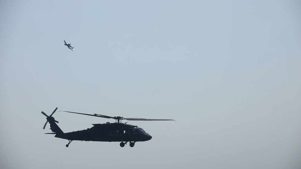 UH -60 Blackhawk and A-10 Thunderbolt II Combat Search and Rescue Training