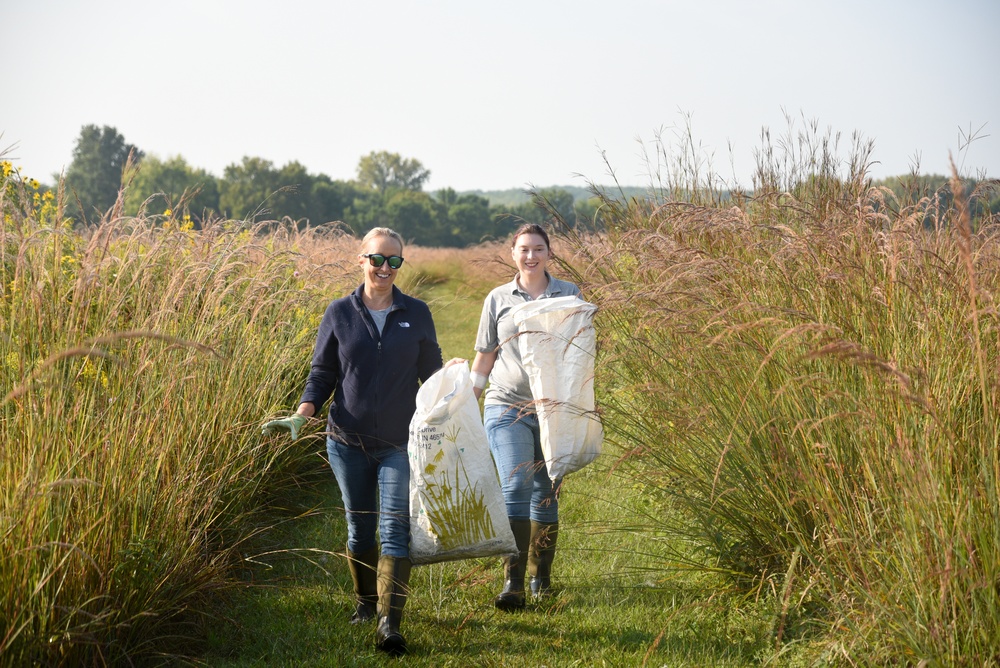 Group gathers seeds to restore Huffman Prairie