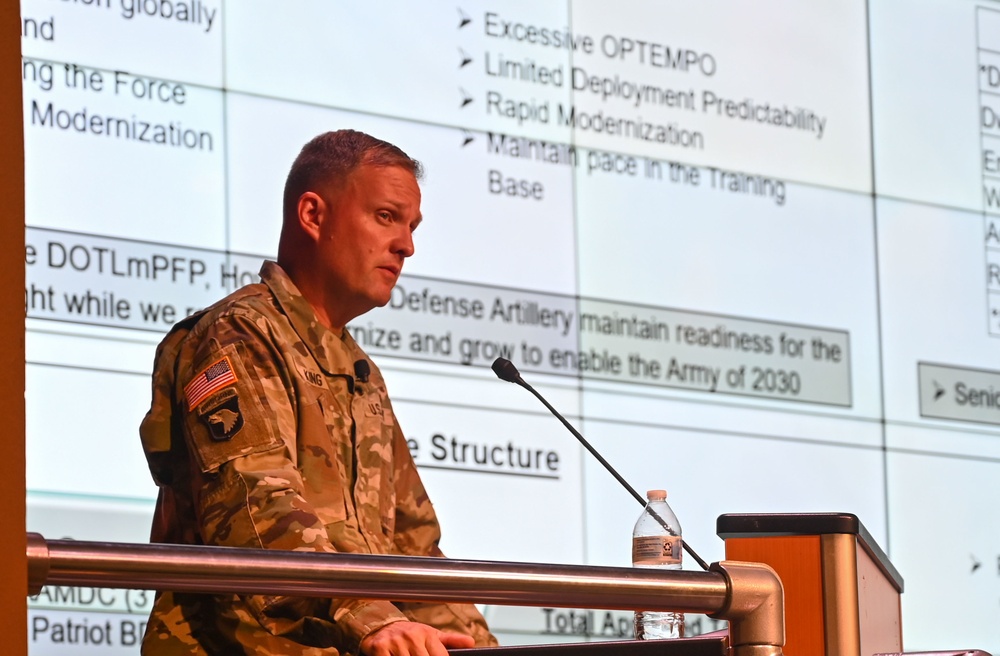 Col. Curtis W. King, Chief of Air Defense Artillery and Commandant Speaks at the  ADA Symposium 2030 - Enabling the Maneuver Commander
