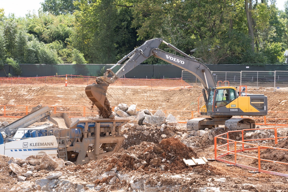 Construction work continues on the site of the Louisville VA Medical Center