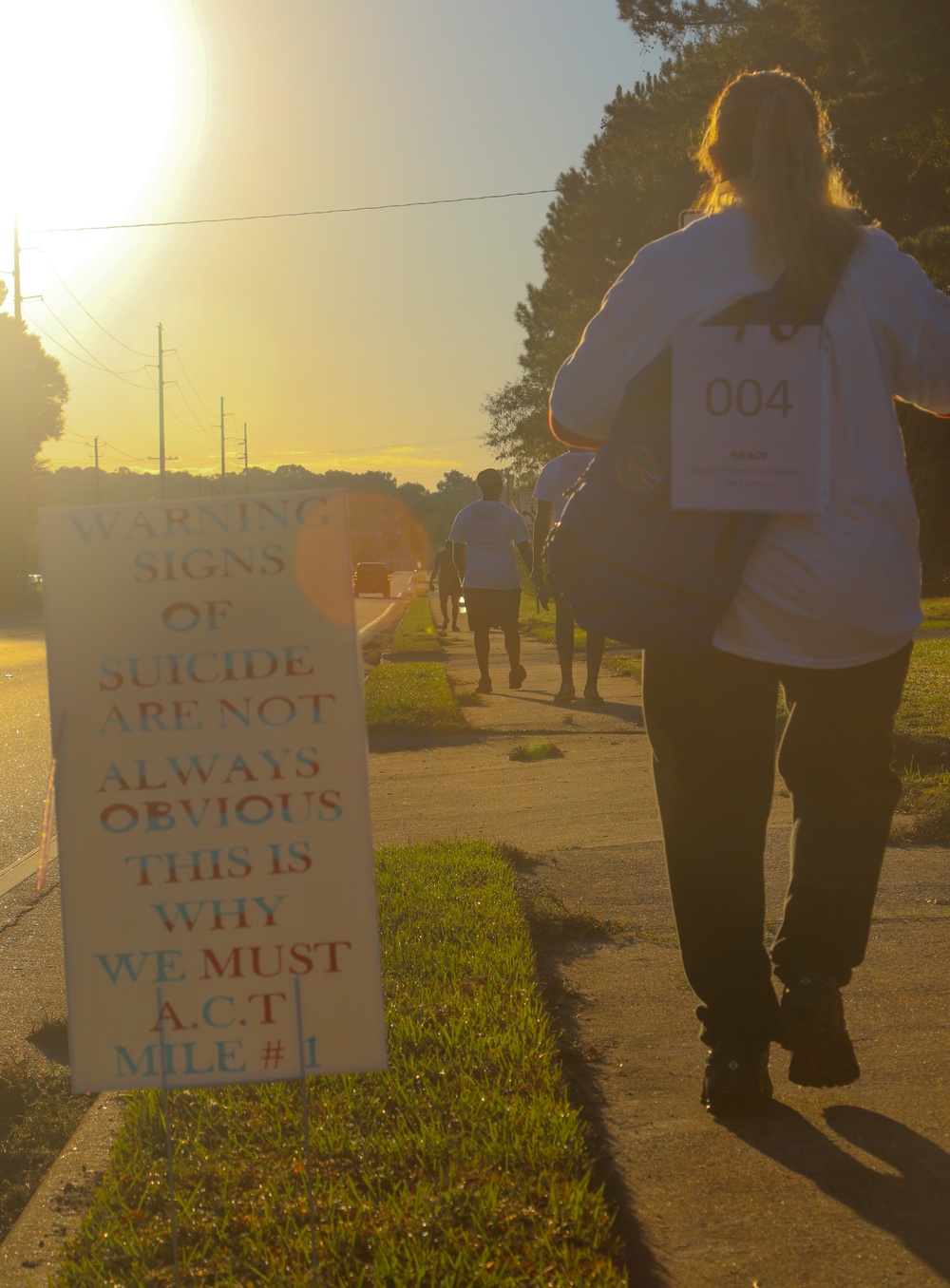 Fort Stewart Soldiers participate in NAACP Suicide Prevention and Awareness Walk