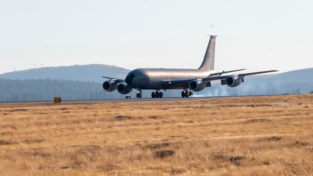 MacDill AFB KC-135 Stratotankers land at Fairchild AFB after evacuating hurricane