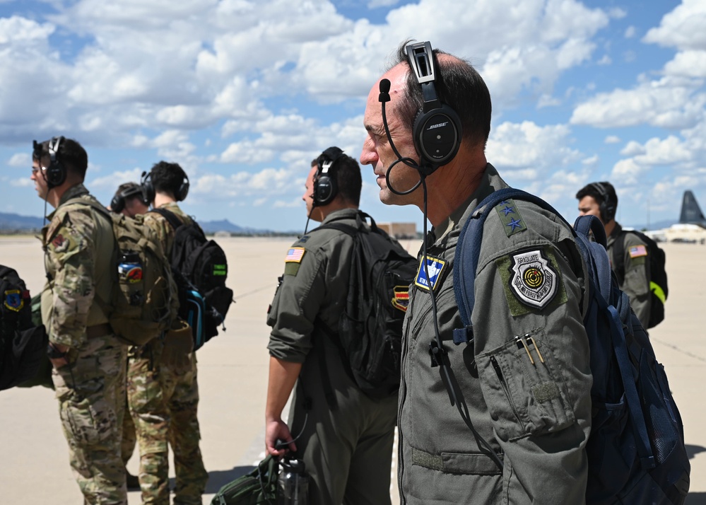 16th Air Force (Air Forces Cyber) commander flies a Compass Call