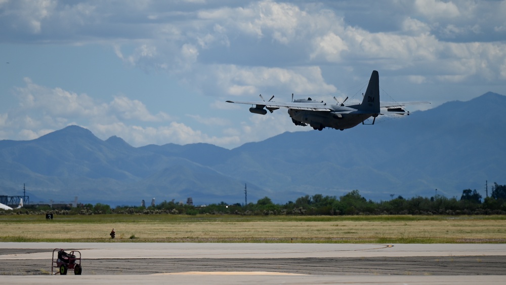 16th Air Force (Air Forces Cyber) commander flies a Compass Call