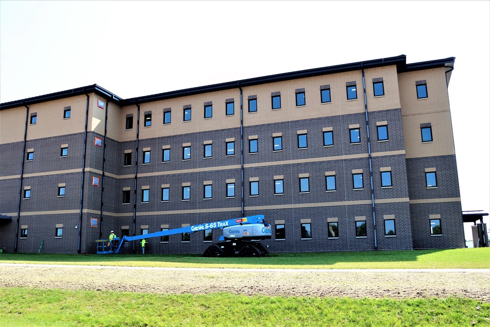Fort McCoy’s FY 2020-funded barracks construction project now at 97 percent complete