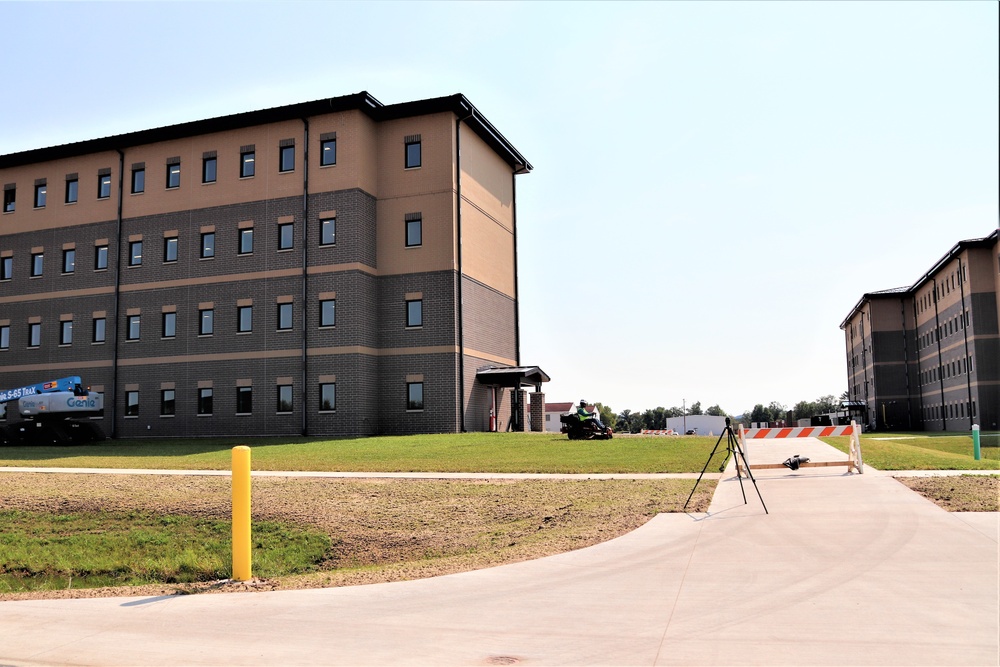 Fort McCoy’s FY 2020-funded barracks construction project now at 97 percent complete