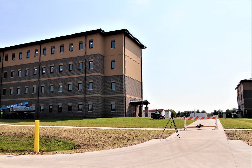 Fort McCoy’s FY 2020-funded barracks construction project now at 97 percent complete