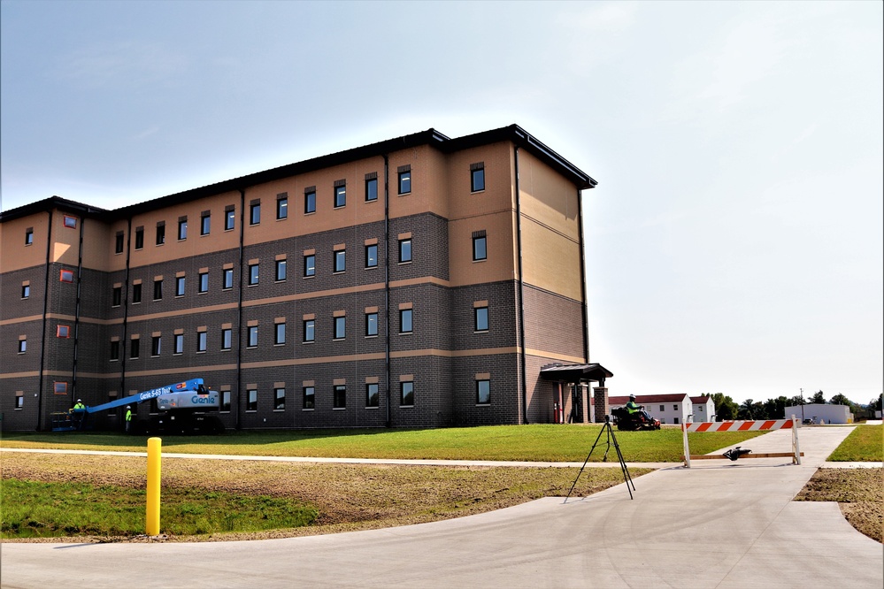 Fort McCoy’s FY 2020-funded barracks construction project now at 97 percent complete
