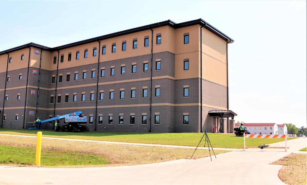 Fort McCoy’s FY 2020-funded barracks construction project now at 97 percent complete