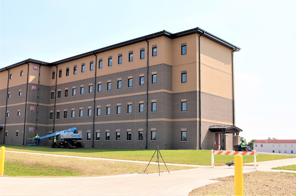 Fort McCoy’s FY 2020-funded barracks construction project now at 97 percent complete