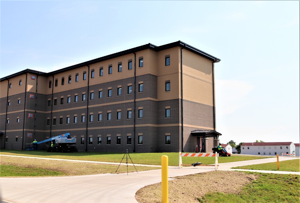 Fort McCoy’s FY 2020-funded barracks construction project now at 97 percent complete