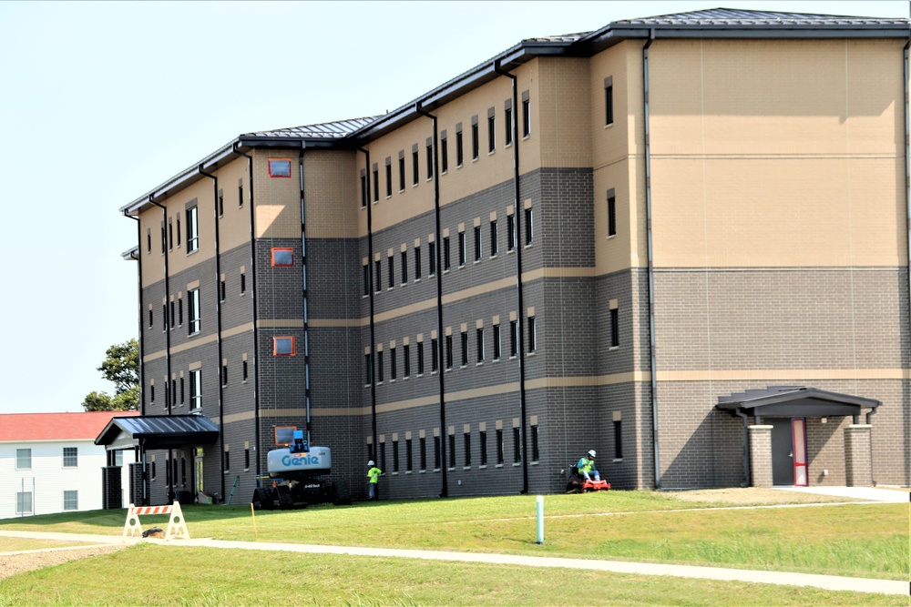 Fort McCoy’s FY 2020-funded barracks construction project now at 97 percent complete