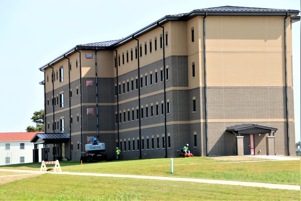 Fort McCoy’s FY 2020-funded barracks construction project now at 97 percent complete