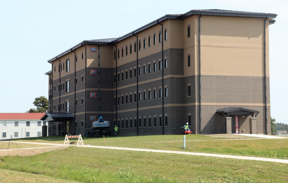 Fort McCoy’s FY 2020-funded barracks construction project now at 97 percent complete