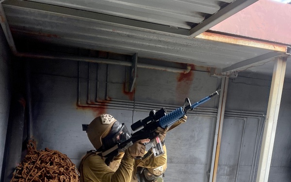 Maritime Expeditionary Security Group (MESG) 1 Detachment Guam during Close Quarter Tactics (CQT) training