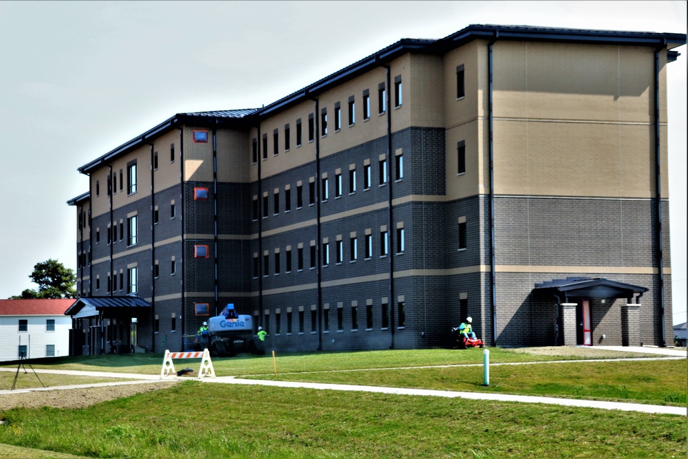 Fort McCoy’s FY 2020-funded barracks construction project now at 97 percent complete