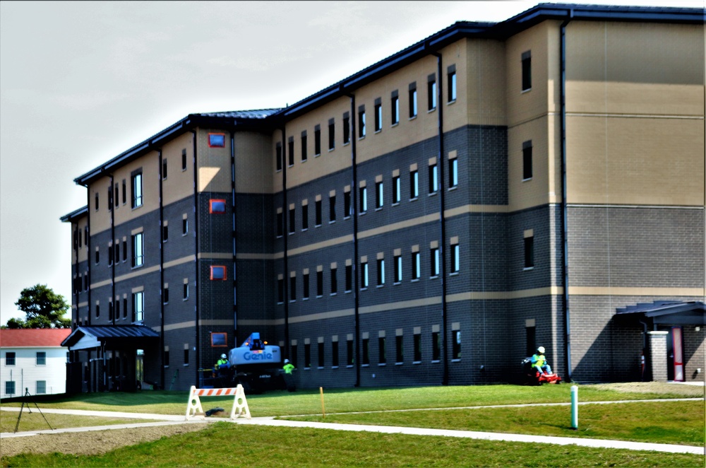 Fort McCoy’s FY 2020-funded barracks construction project now at 97 percent complete