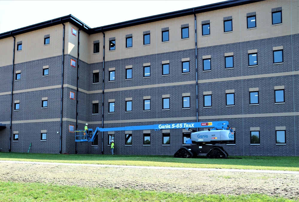 Fort McCoy’s FY 2020-funded barracks construction project now at 97 percent complete