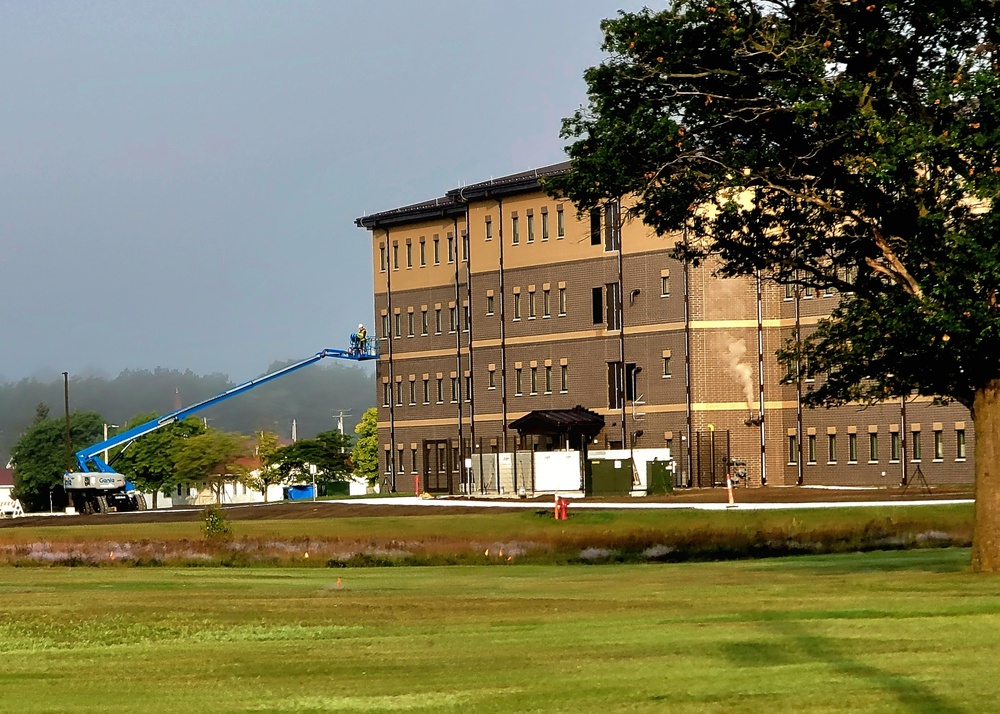 Fort McCoy’s FY 2020-funded barracks construction project now at 97 percent complete